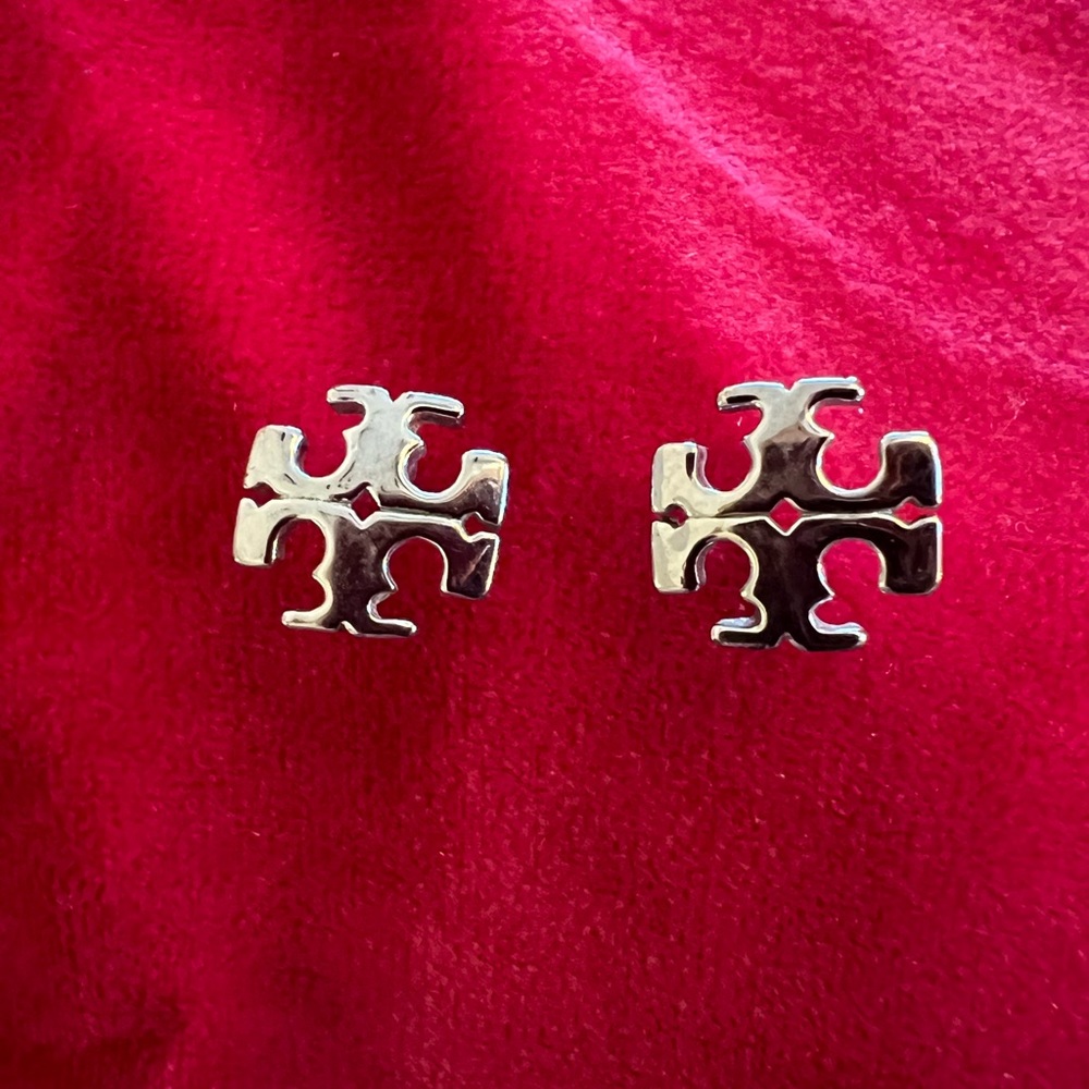 Tory Burch Logo Stud Earrings